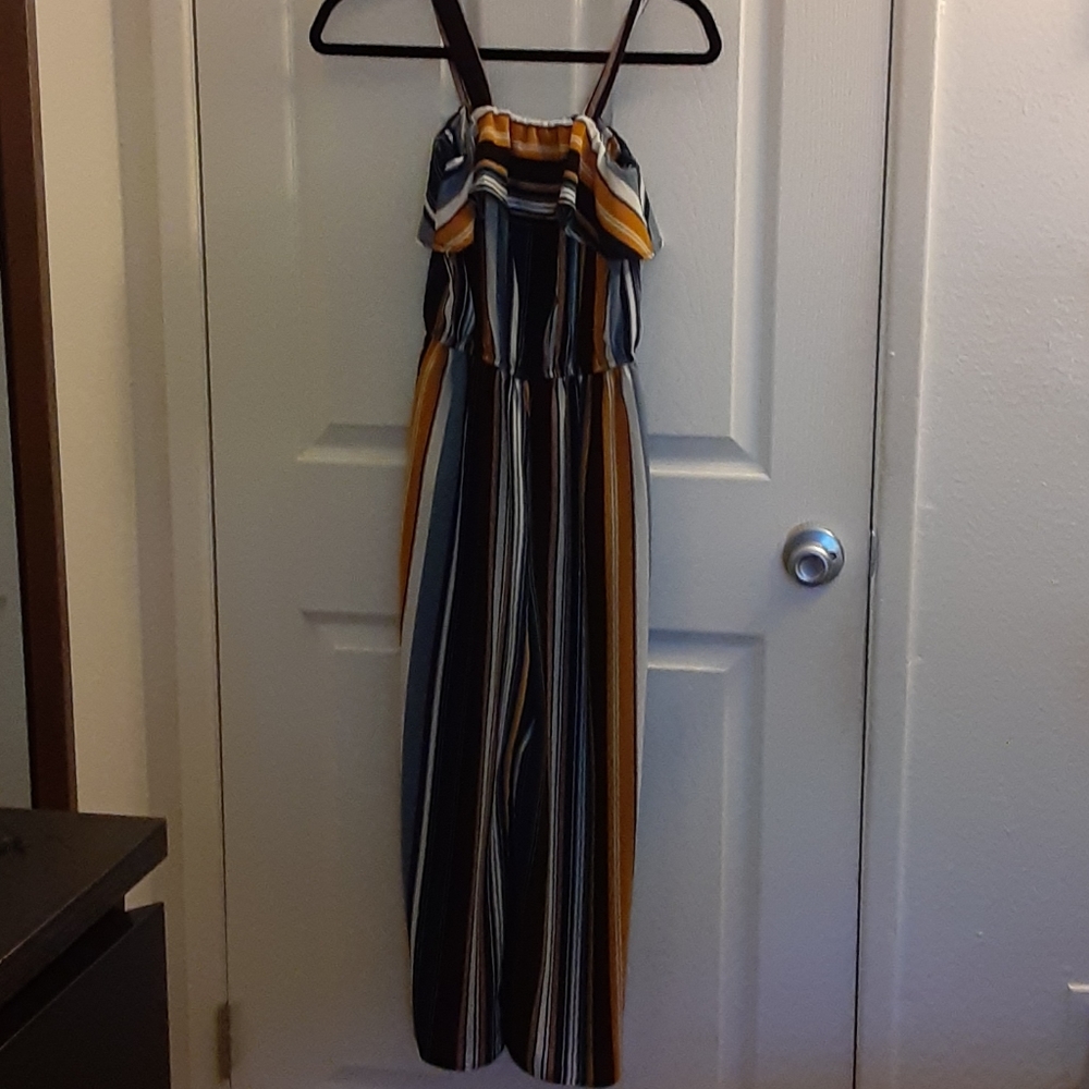 No Boundaries Striped Jumpsuit
